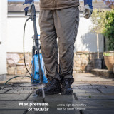 Hyundai 180Bar/ 2610si Electric Pressure Washer, 8L/min, 2400W High-Performance Jet Wash with Hose & Attachments | HYW2400E