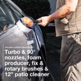 Hyundai 180Bar/ 2610si Electric Pressure Washer, 8L/min, 2400W High-Performance Jet Wash with Hose & Attachments | HYW2400E