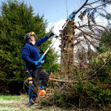 Hyundai 20V Cordless Pole Saw, 2Ah Battery and Charger, Lightweight and Telescopic reach | HY20CPS