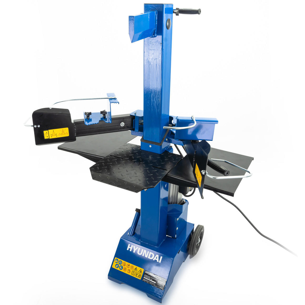 Hyundai 8 Tonne Vertical Electric Log Splitter with Hydraulic Ram, Dual Handle Control 550mm Length | HYLS8000VE
